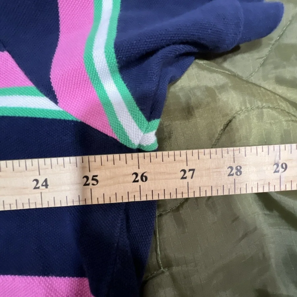 Polo by Ralph Lauren Blue Tag Polo XXL Prep Navy Pink Multi Stripe Y2K Prep VTG